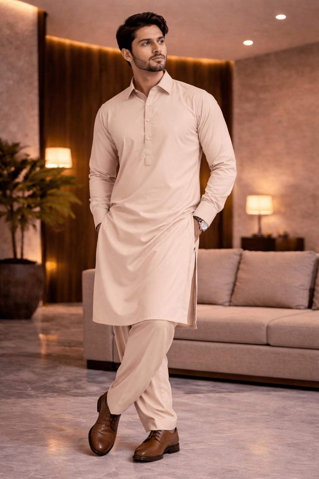 Beige-shalwar-kameez-walaiti