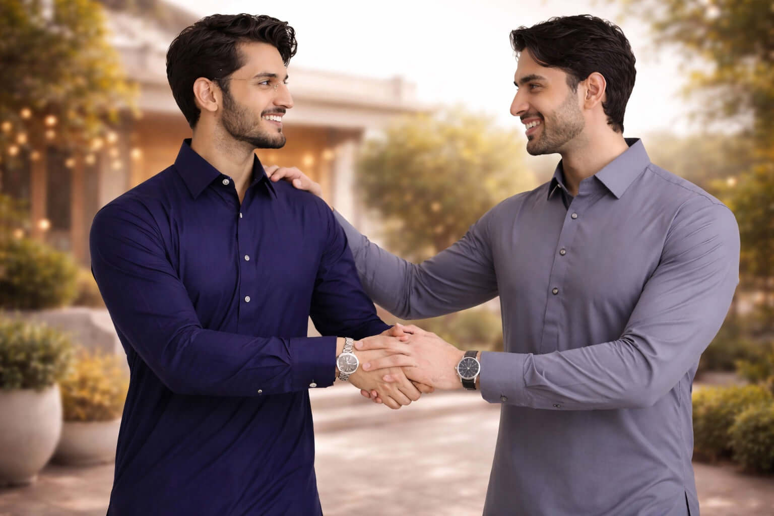 Mens Grey and Navy kameez shalwar australia